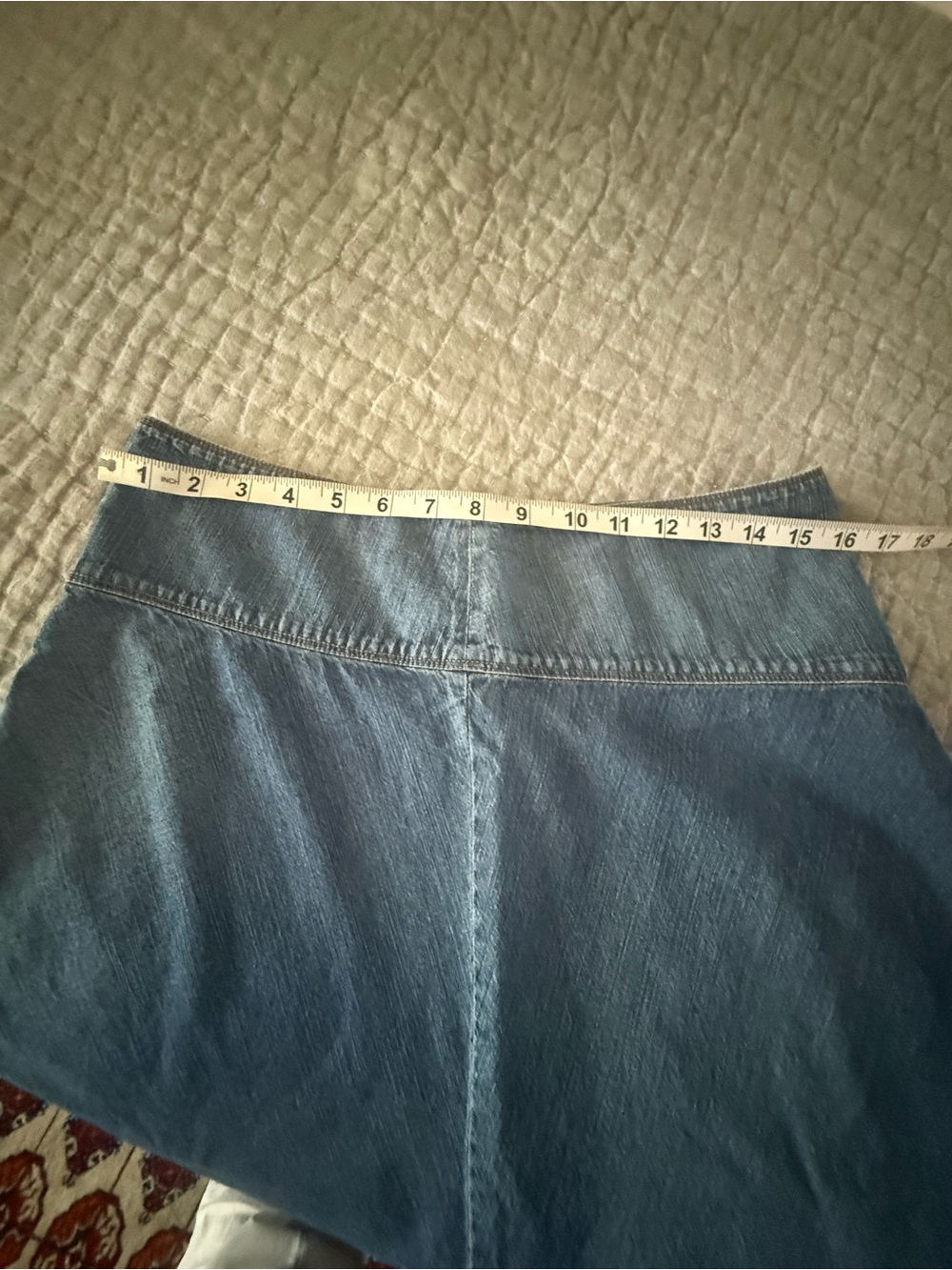 Ralph Lauren Blue A-Line Denim Maxi Skirt - Picture 7 of 8